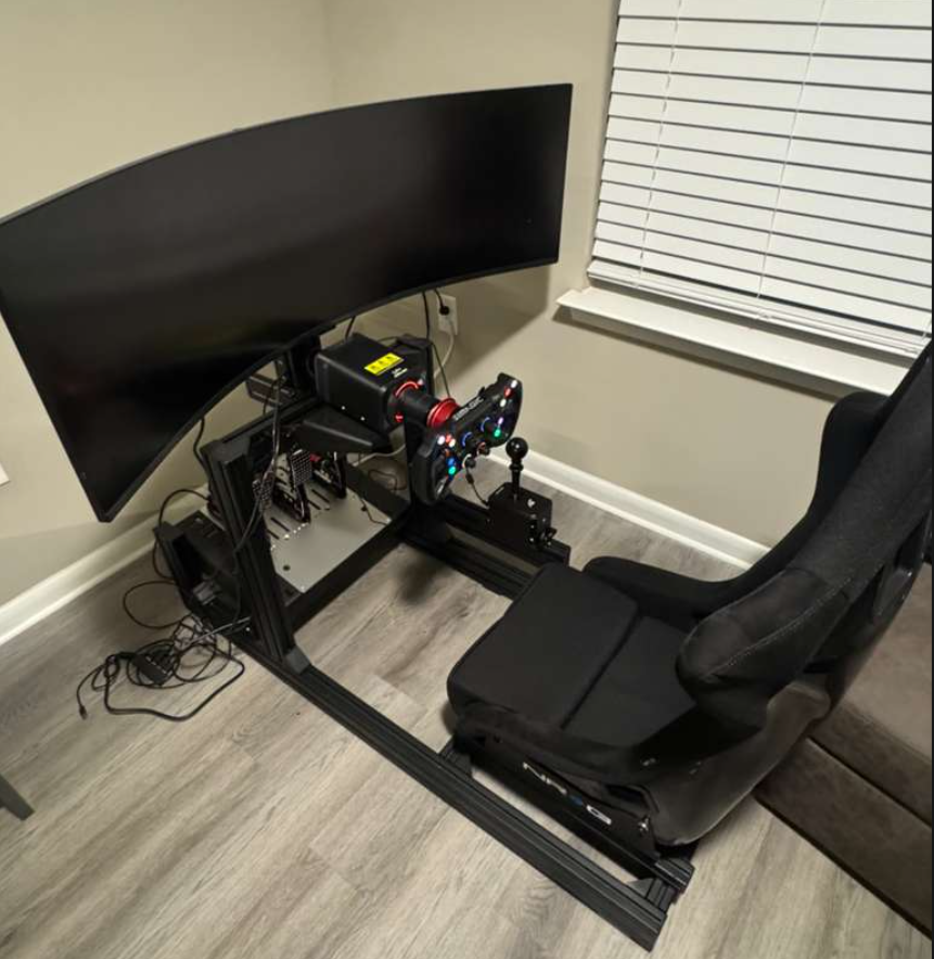 Racing simulator setup