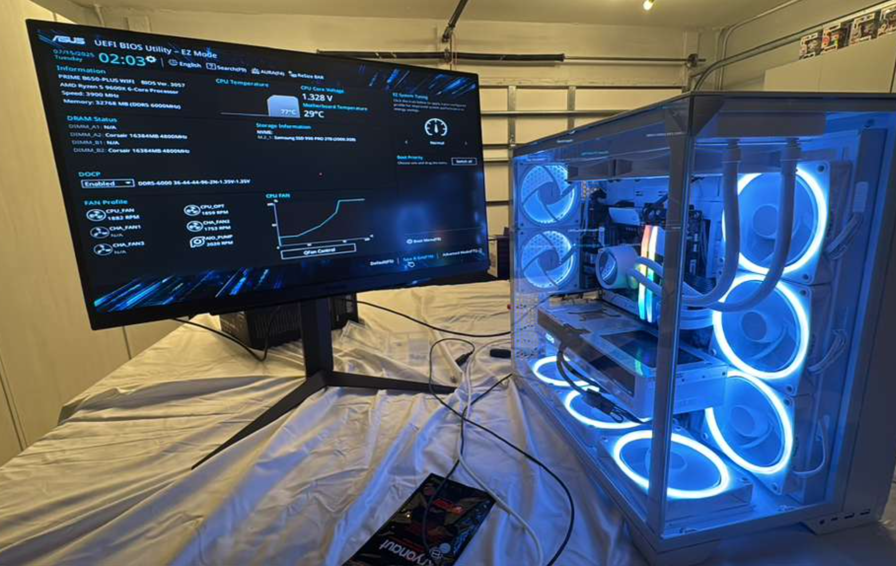 Finished PC build lit up